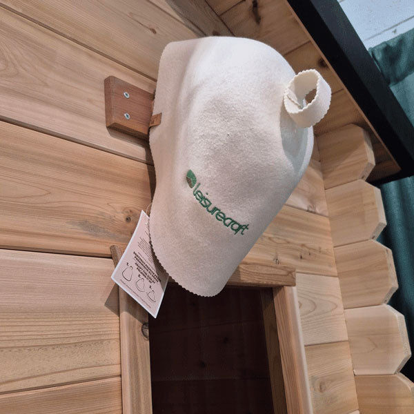 Leisurecraft Sauna Hat – White Wool Felt
