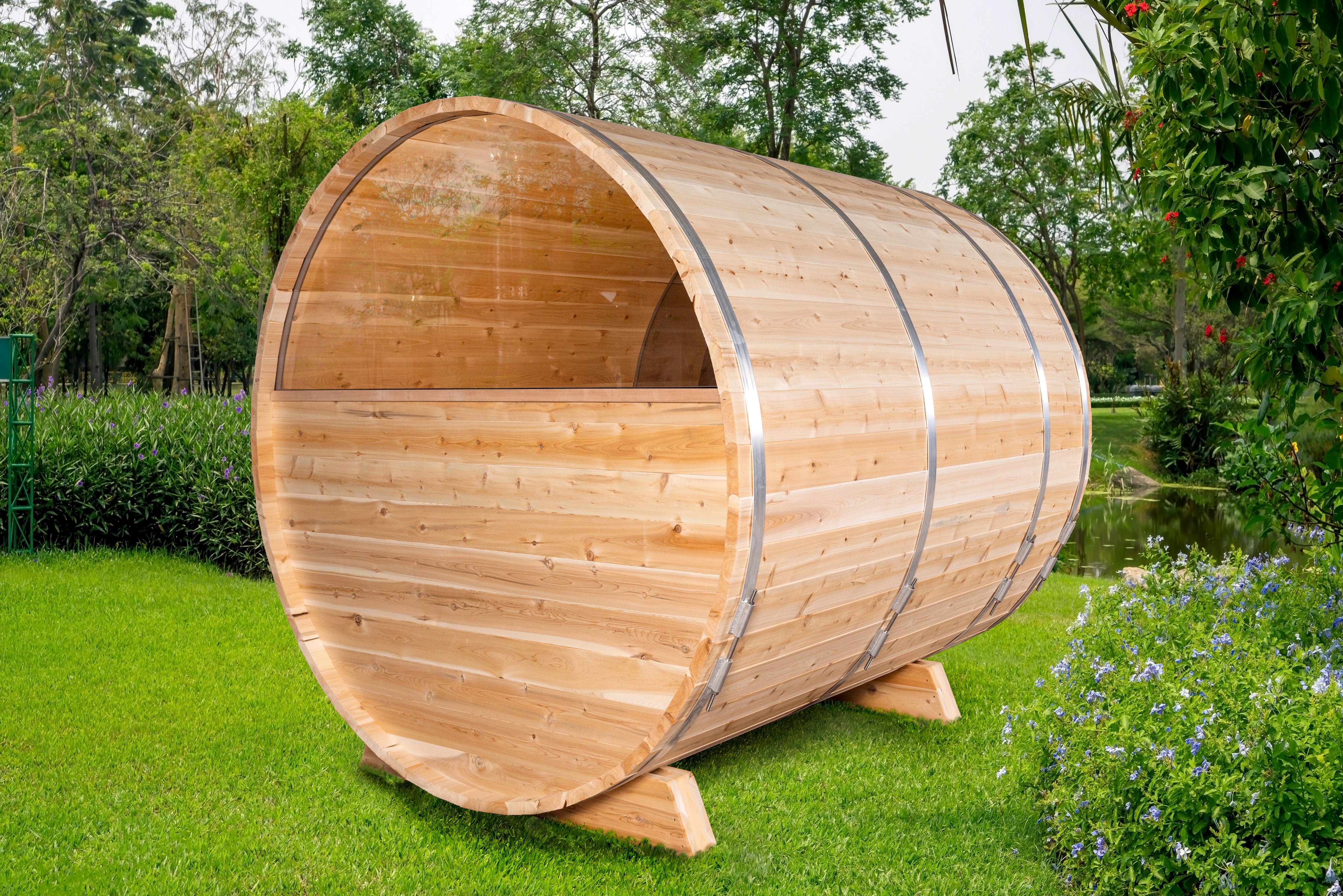 CT Serenity MP Barrel Sauna with Windows - Electric-Heated