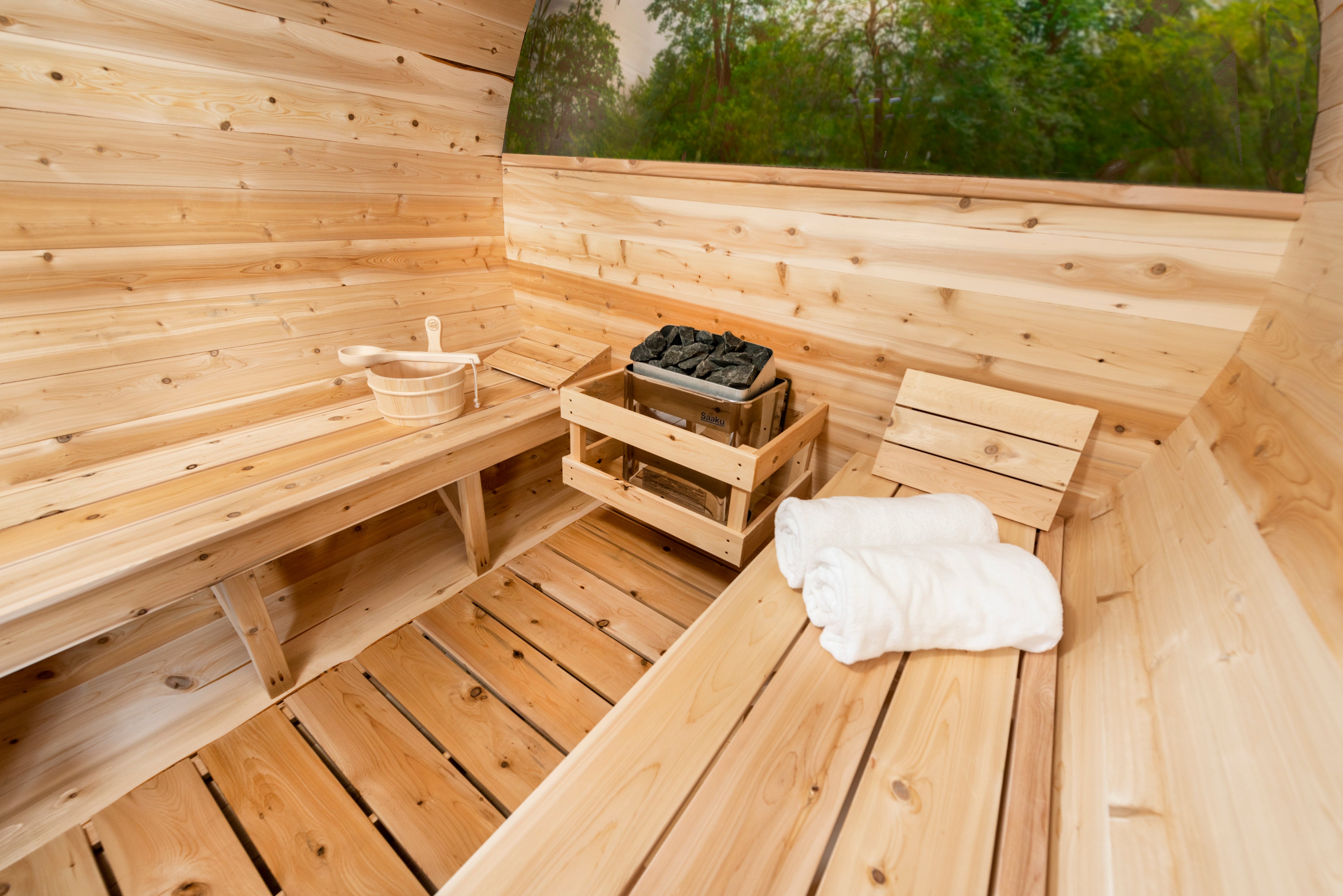 CT Serenity MP Barrel Sauna with Windows - Electric-Heated