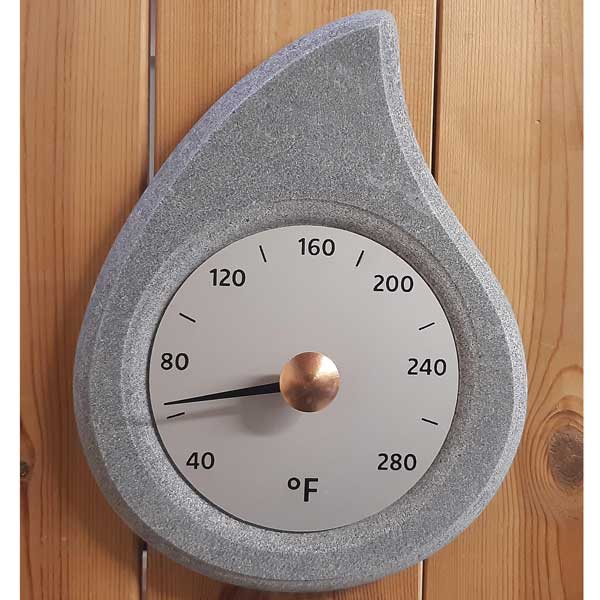 PISARAINEN Soapstone Sauna Thermometer – Fahrenheit by Leisurecraft