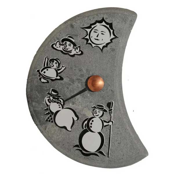 LUMIUKKO Snowman Soapstone Sauna Thermometer by Leisurecraft