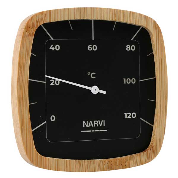Narvi Black Sauna Thermometer – Celsius by Leisurecraft