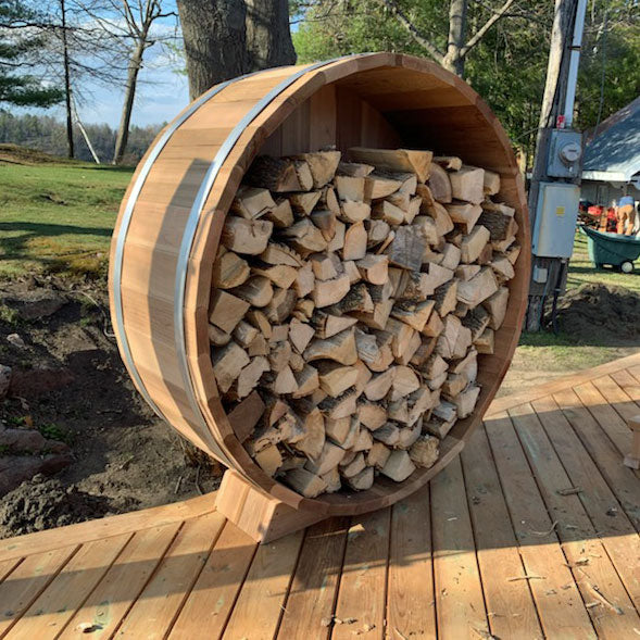 5' Clear Cedar Firewood Storage Rack by Leisurecraft