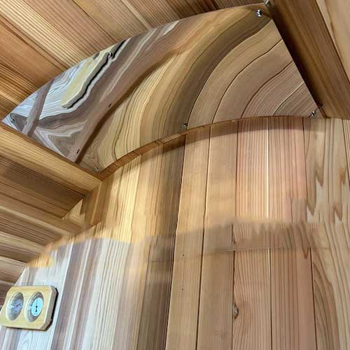 Curved Heat Shield with Hardware – For Barrel Sauna by Leisurecraft