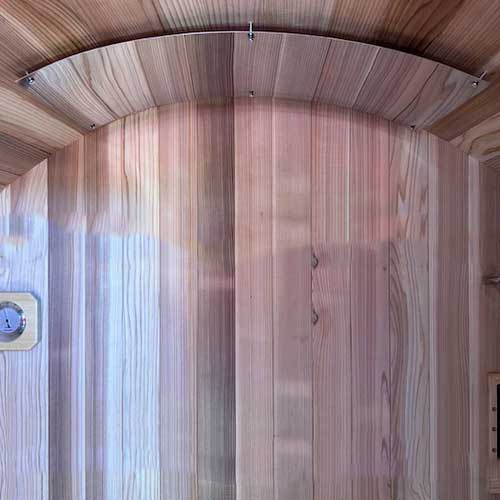 Curved Heat Shield with Hardware – For Barrel Sauna by Leisurecraft