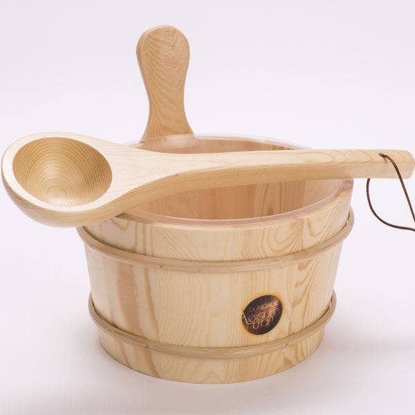 Wooden Sauna Bucket & Ladle Set by Leisurecraft