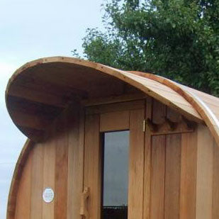 Overhang Cove Kit (14-Piece) – Barrel Sauna Door Canopy by Leisurecraft