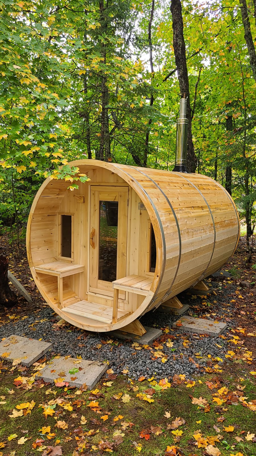 CT Tranquility Barrel Sauna - Electric-Heated