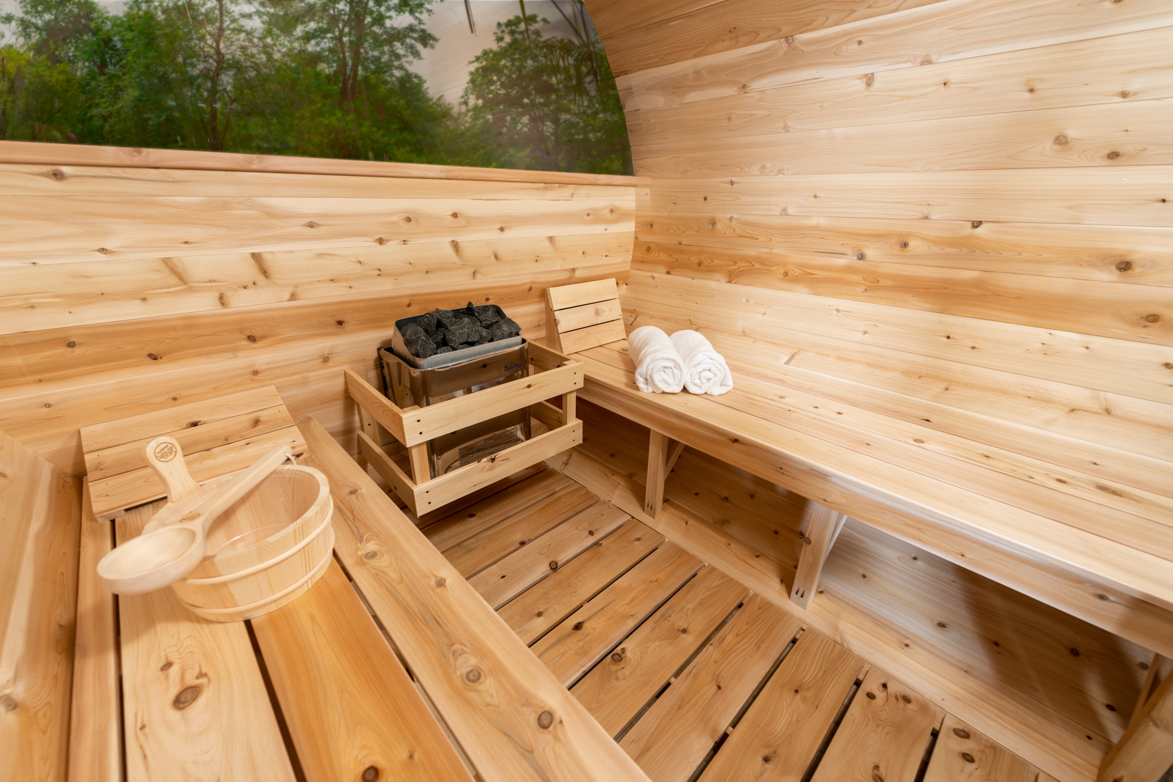 CT Serenity MP Barrel Sauna with Windows - Electric-Heated