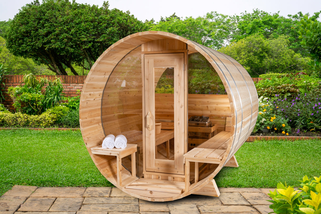 CT Serenity MP Barrel Sauna with Windows - Electric-Heated
